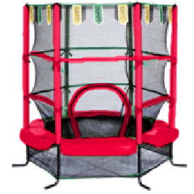 Τραμπολίνο Balance Flags με δίχτυ προστασίας Διάμετρο 140cm και ύψος 155cm για μέγιστο βάρος έως 50 κιλά κόκκινο Τραμπολίνο Balance Flags με δίχτυ προστασίας Διάμετρο 140cm και ύψος 155cm για μέγιστο βάρος έως 50 κιλά κόκκινο