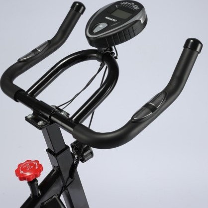 Ποδήλατο Γυμναστικής Μαύρο Κόκκινο με οθόνη και μετρητή ταχύτητας απόστασης και θερμίδων J8810