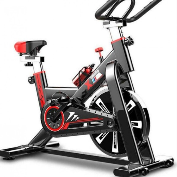 Ποδήλατο Γυμναστικής με οθόνη και μετρητή καρδιακών παλμών σε Μαύρο Κόκκινο βάρος τροχού 6kg BIG-SPB05