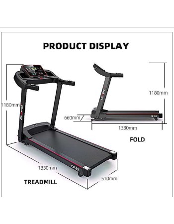 Ηλεκτρικός Διάδρομος Γυμναστικής CIAPO 3HP Πολυλειτουργικός με LCD οθόνη και bluetooth CP-S2