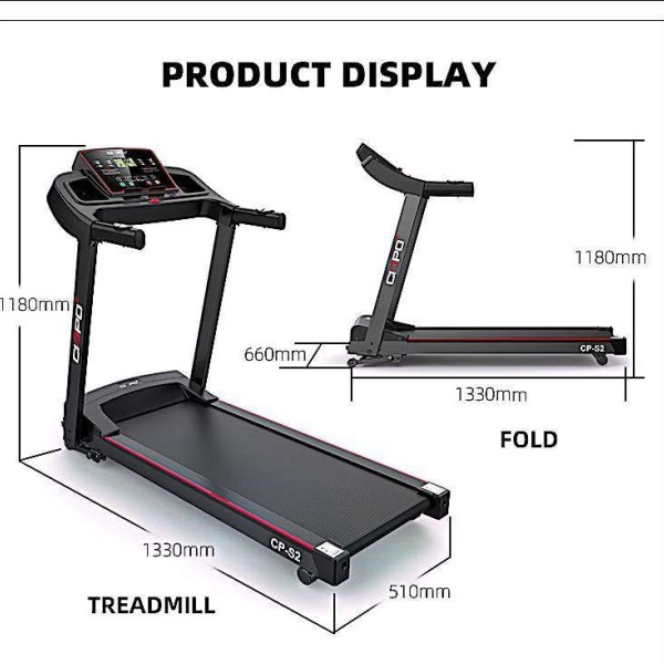 Ηλεκτρικός Διάδρομος Γυμναστικής CIAPO 3HP Πολυλειτουργικός με LCD οθόνη και bluetooth CP-S2