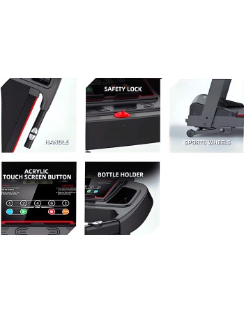 Ηλεκτρικός Διάδρομος Γυμναστικής CIAPO 3HP Πολυλειτουργικός με LCD οθόνη και bluetooth CP-S2