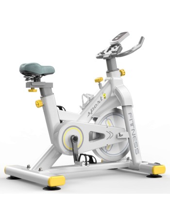 Ποδήλατο Γυμναστικής με οθόνη και μετρητή ταχύτητας απόστασης και θερμίδων λευκό S2002