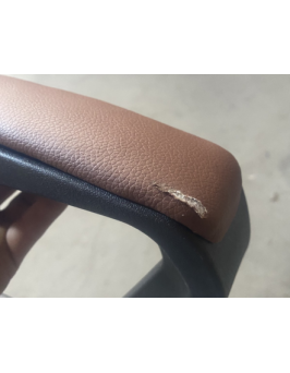 ΕΚΘΕΣΙΑΚΗ Καρέκλα Γραφείου Διευθυντική με μπράτσα και ανάκληση Δερματίνης Καφέ Σκούρο 115-125x64x70cm