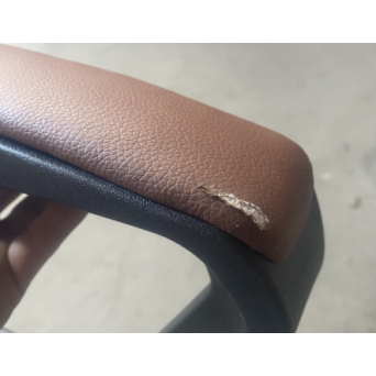 ΕΚΘΕΣΙΑΚΗ Καρέκλα Γραφείου Διευθυντική με μπράτσα και ανάκληση Δερματίνης Καφέ Σκούρο 115-125x64x70cm