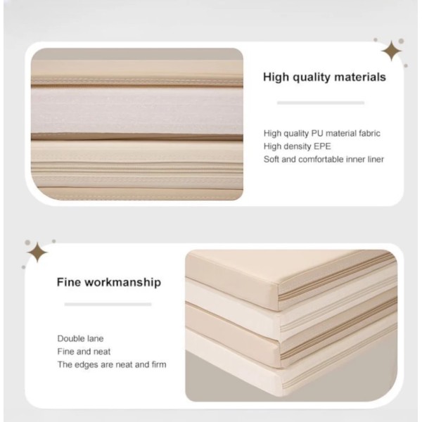 Χαλάκι - Στρώμα δραστηριοτήτων για ηλικία 0+ με μαλακή επένδυση foam διαστάσεων 200x250x4.5cm λευκό μπεζ