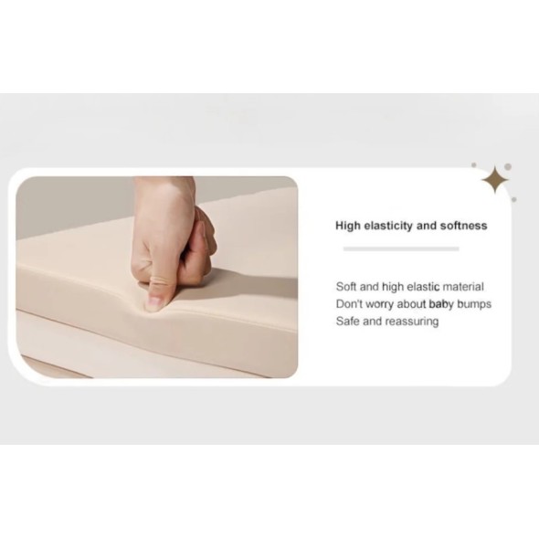 Χαλάκι - Στρώμα δραστηριοτήτων για ηλικία 0+ με μαλακή επένδυση foam διαστάσεων 200x250x4.5cm λευκό μπεζ