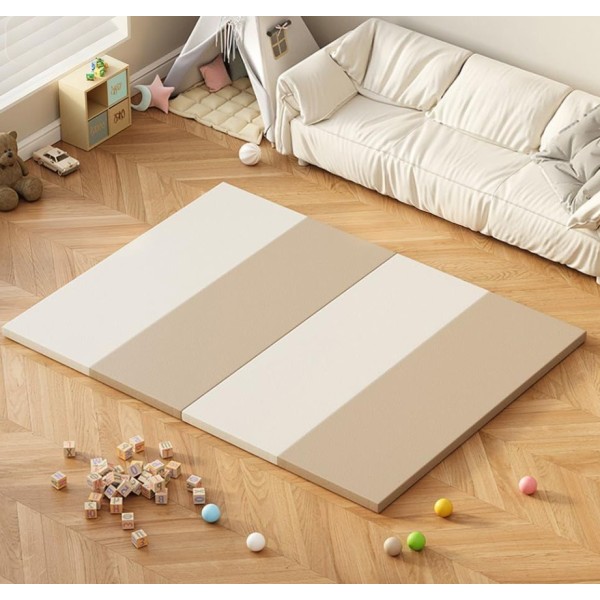 Χαλάκι - Στρώμα δραστηριοτήτων για ηλικία 0+ με μαλακή επένδυση foam διαστάσεων 200x250x4.5cm λευκό μπεζ